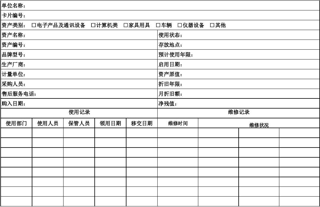 如何高效管理各類(lèi)資產(chǎn)？基于通訊設(shè)備修理的固定資產(chǎn)卡片模板詳解